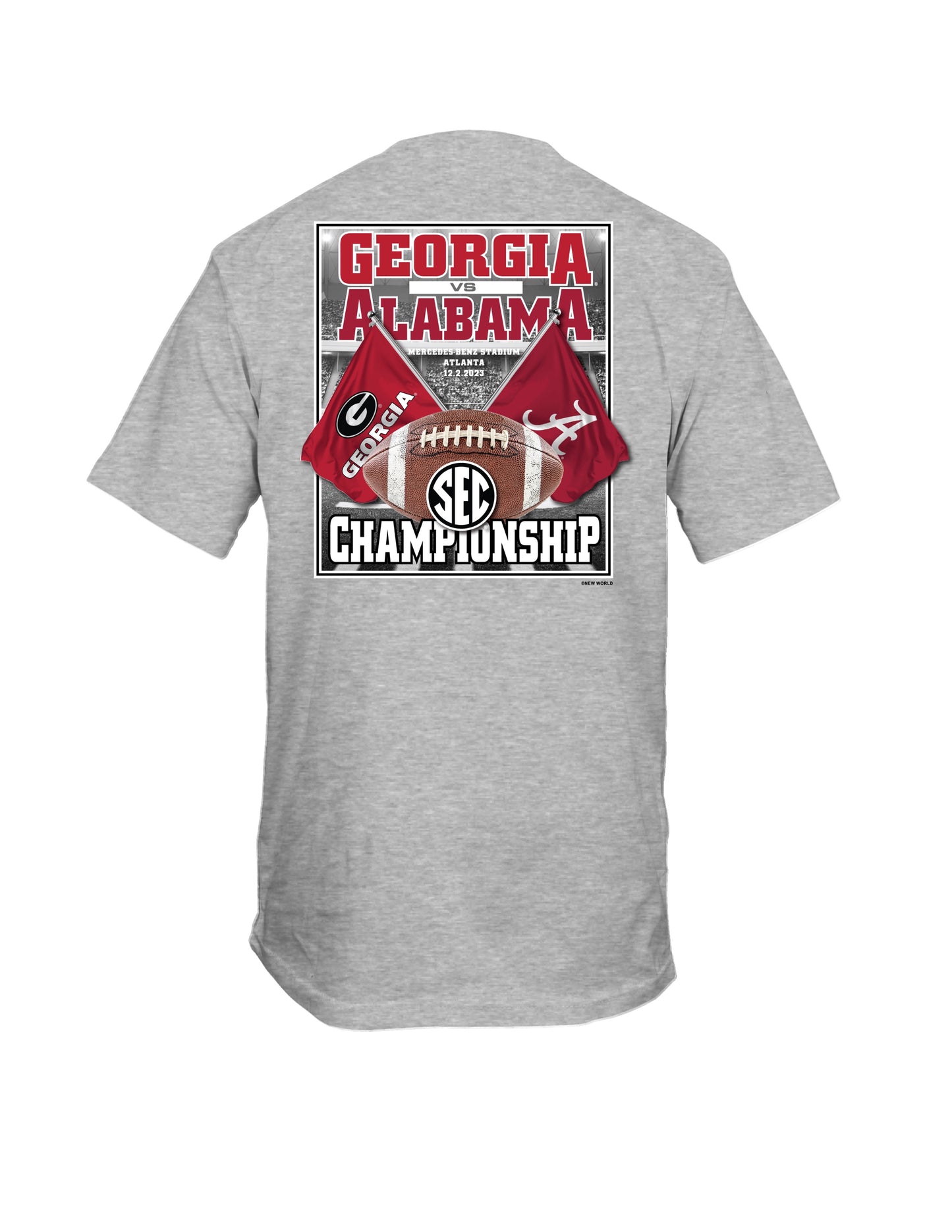 23 SEC CHAMPIONSHIP FLAGS ALABAMA VS GEORGIA S/S LIGHT GREY